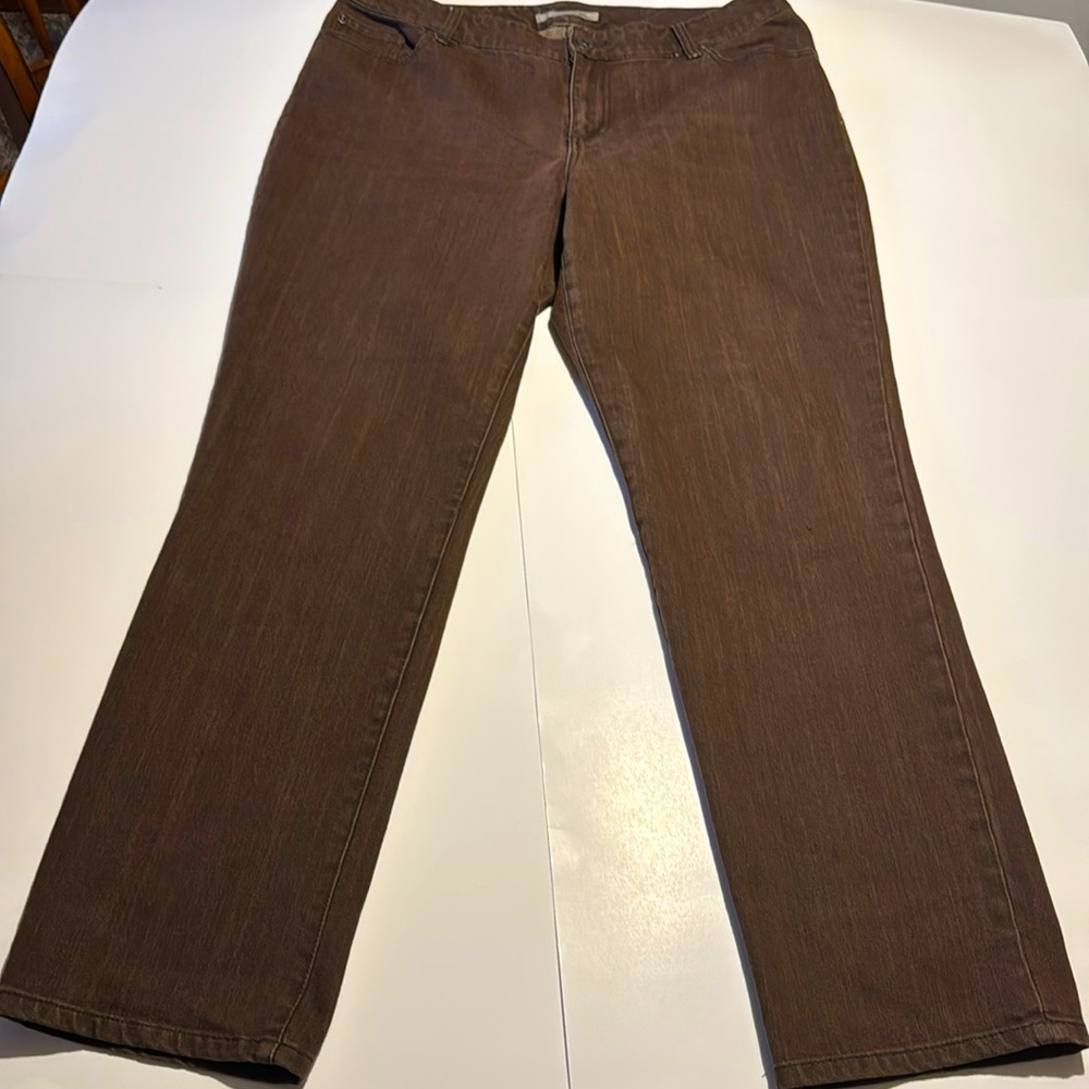 Chicos brown jeans size 3R or 16R (Platinum)